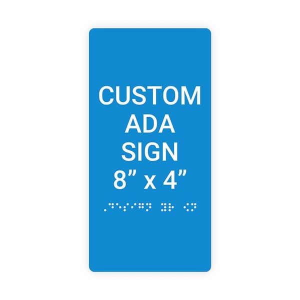 Custom ADA Sign Vertical 8" x 4"
