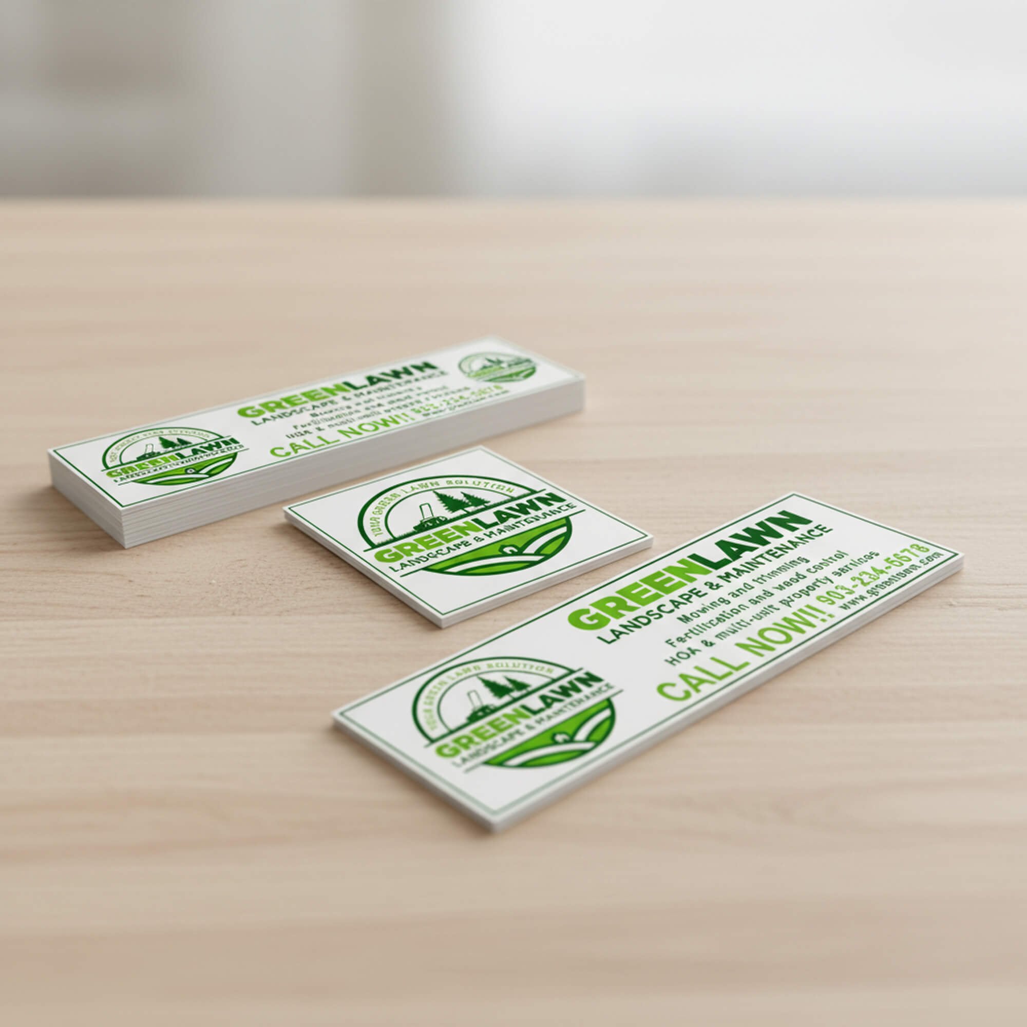 Various sizes of custom bumper stickers