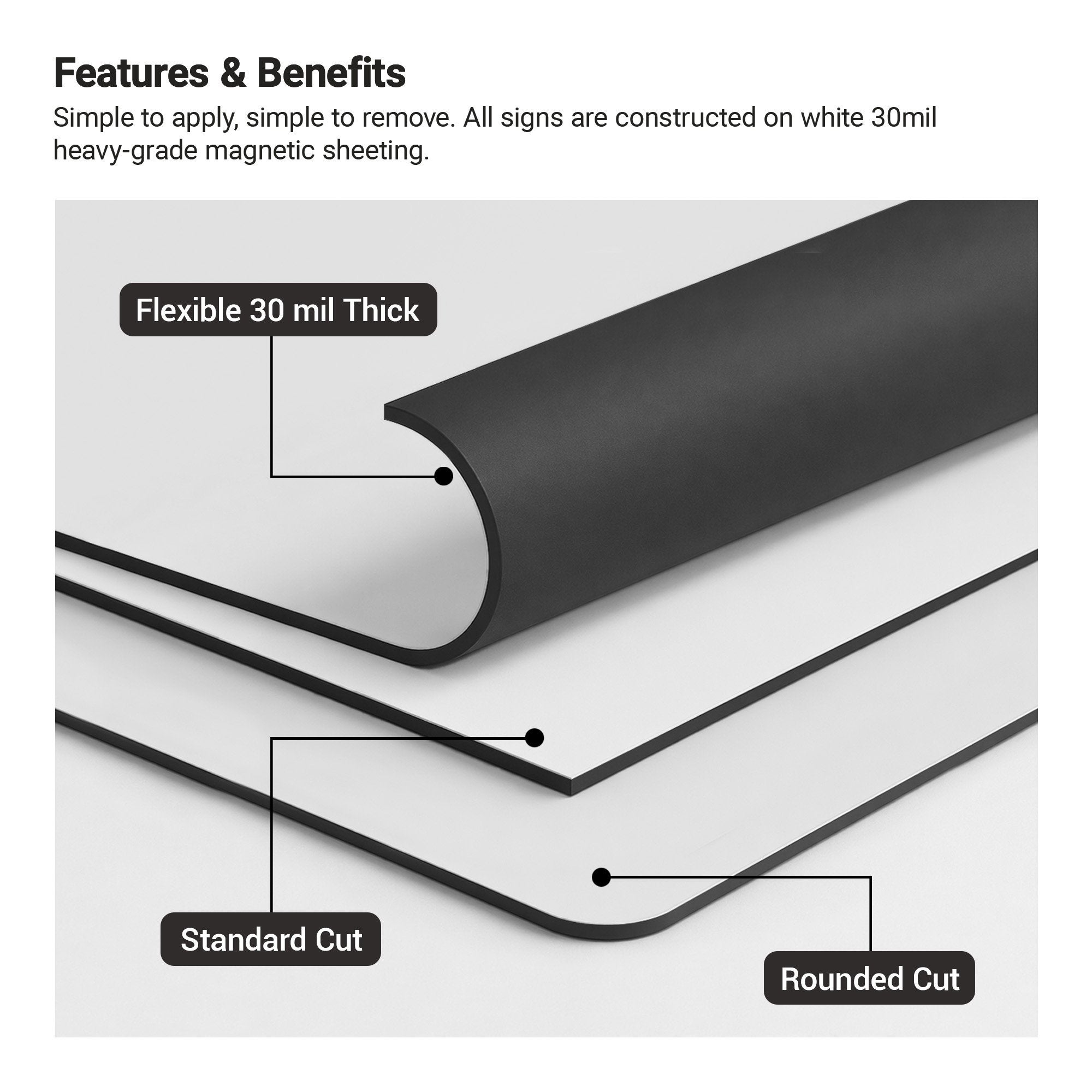 Car magnets are made from 30 mil heavy-grade magnetic sheeting that is easy to apply and remove Car magnets are made from 30 mil heavy-grade magnetic sheeting that is easy to apply and remove
