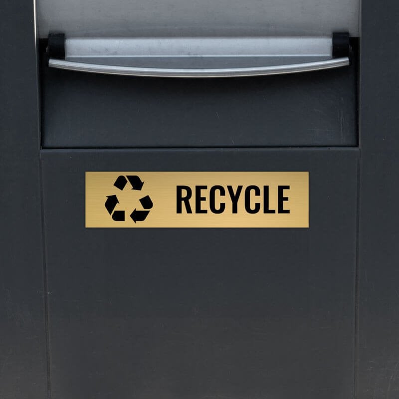 3x12 custom engraved brass sign for recycling 3x12 custom engraved brass sign for recycling