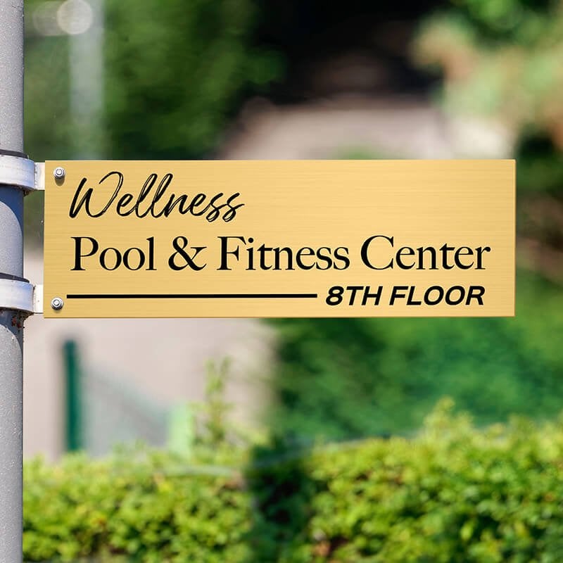 4x12 custom engraved brass sign for a pool 4x12 custom engraved brass sign for a pool