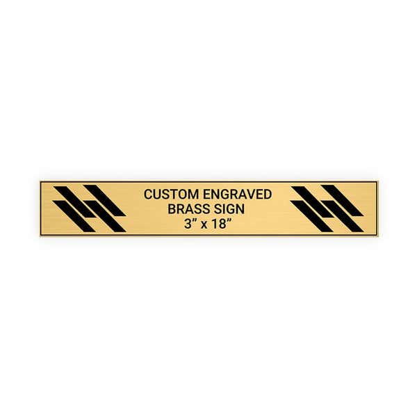 Horizontal Engraved 3" x 18" Heavy Brass Signs