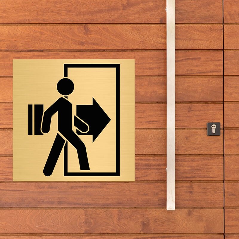 4x4 custom engraved brass sign displayed on a wall 4x4 custom engraved brass sign displayed on a wall