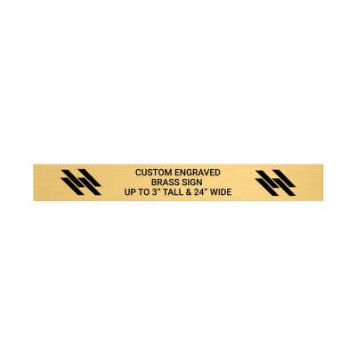 Pick Your Size Custom Engraved Brass Sign