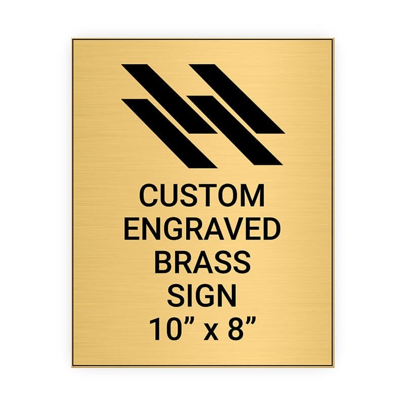 Vertical Engraved 10" x 8" Heavy Brass Signs