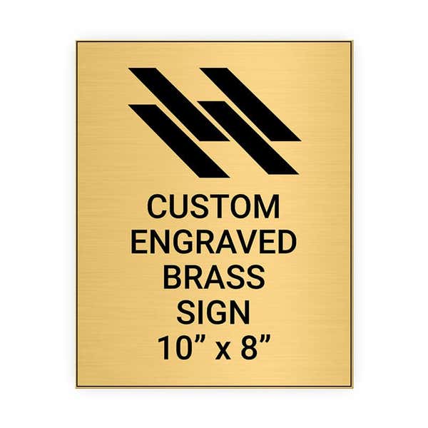 Vertical Engraved 10" x 8" Heavy Brass Signs