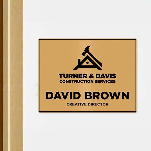 Plastic Engraved 6" x 8" Horizontal Sign
