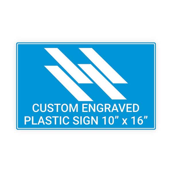 Plastic Engraved 10" x 16" Horizontal Sign