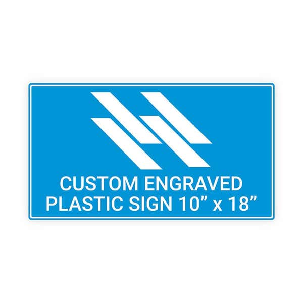 Plastic Engraved 10" x 18" Horizontal Sign