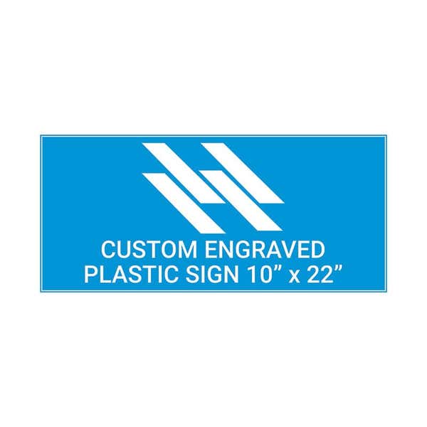 Plastic Engraved 10" x 22" Horizontal Sign