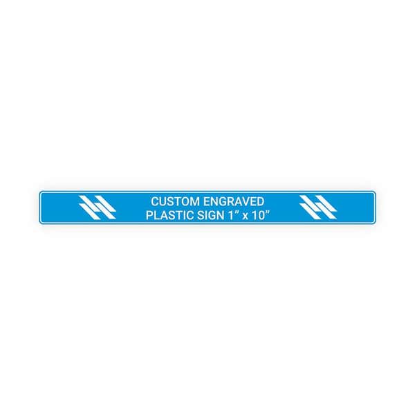 Plastic Engraved 1" x 10" Horizontal Sign