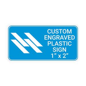 Engraved Plastic Sign Horizontal 1" x 2"