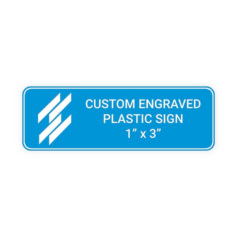 Plastic Engraved 1" x 3" Horizontal Sign