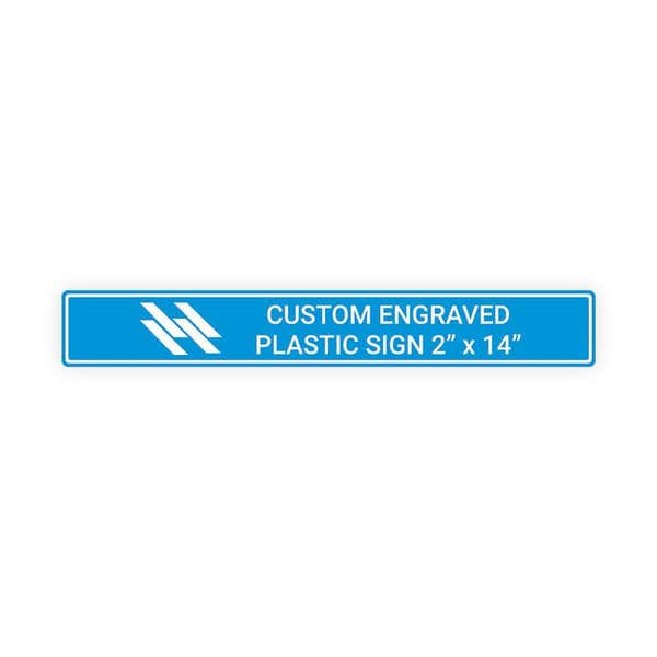 Plastic Engraved 2" x 14" Horizontal Sign
