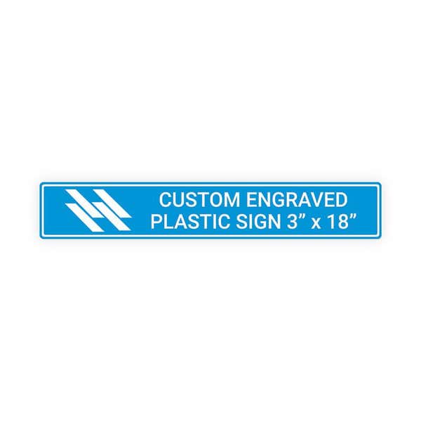 Plastic Engraved 3" x 18" Horizontal Sign