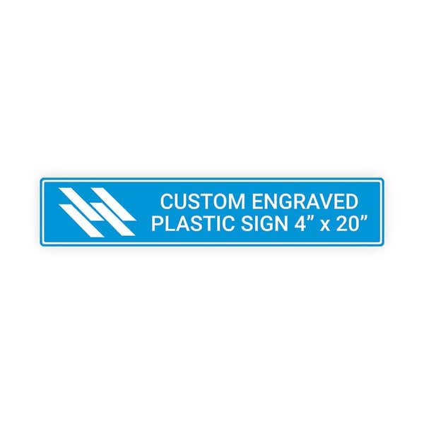 Plastic Engraved 4" x 10" Horizontal Sign