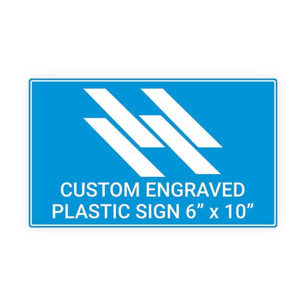 Plastic Engraved 6" x 10" Horizontal Sign