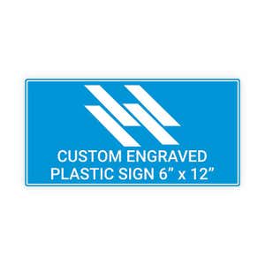 Plastic Engraved 6" x 12" Horizontal Sign