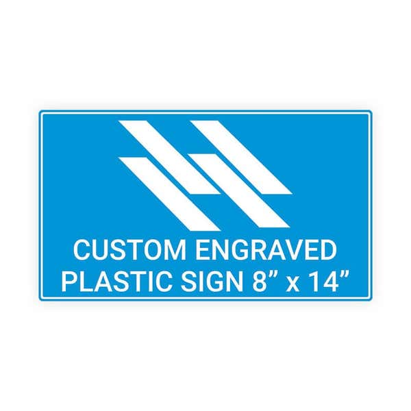 Plastic Engraved 8" x 14" Horizontal Sign