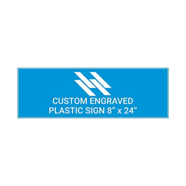 Plastic Engraved 8" x 24" Horizontal Sign
