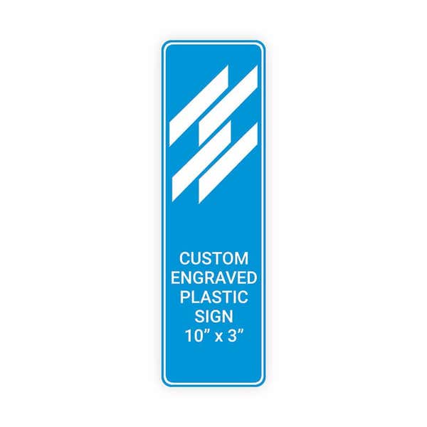 Engraved Sign Vertical 10" x 3"