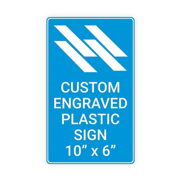 Engraved Sign Vertical 10" x 6"