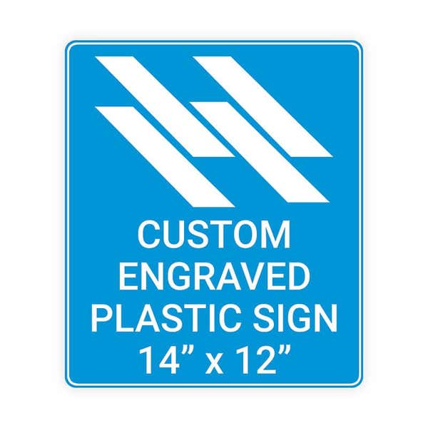 Engraved 14" x 12" Vertical Sign