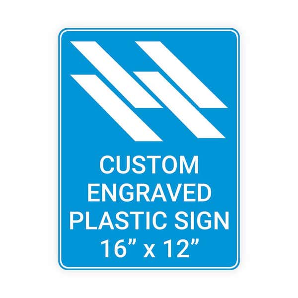 Engraved 16" x 12" Vertical Sign