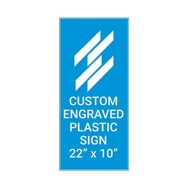 Engraved 22" x 10" Vertical Sign
