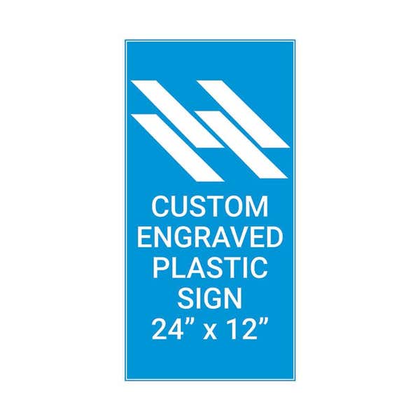 Engraved 24" x 12" Vertical Sign