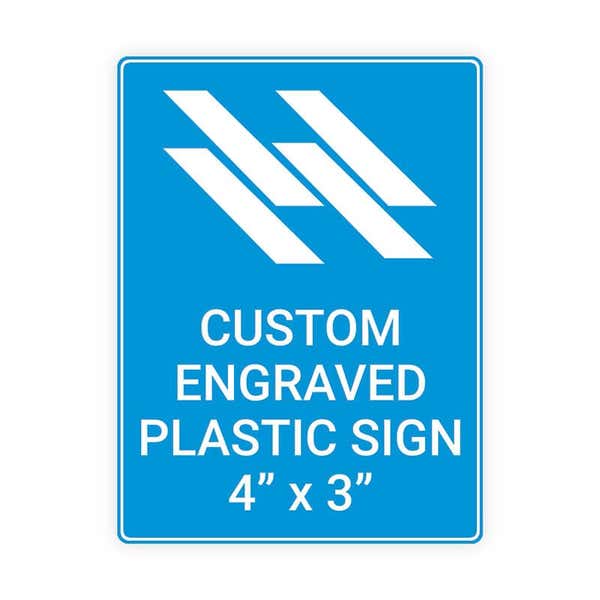 Engraved 4" x 3" Vertical Sign