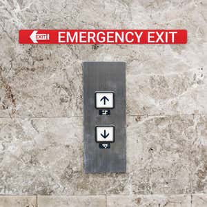 1" x 12" custom plastic sign for an emergency exit