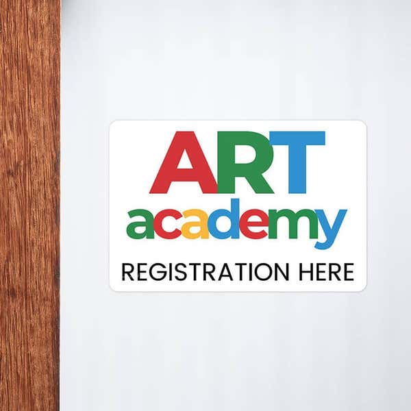 2" x 3" Custom Plastic Sign for an Art Academy