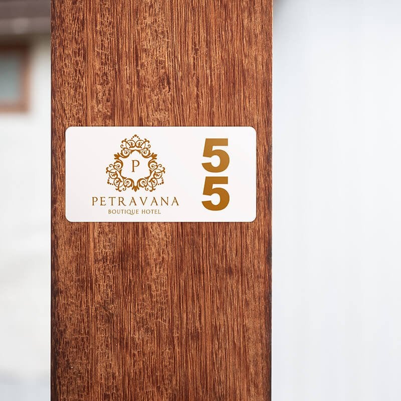 2"x4" Custom Plastic Sign for a Hotel 2"x4" Custom Plastic Sign for a Hotel