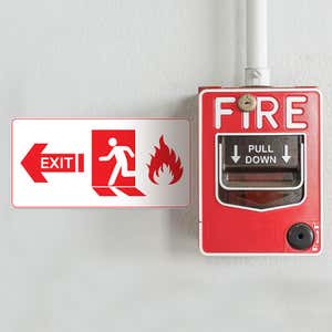 3"x6" Custom Plastic Sign for a Fire Exit