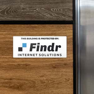 4" x 10" Custom Plastic Sign for a Company
