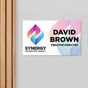 6" x 10" Custom Plastic sign for an Office