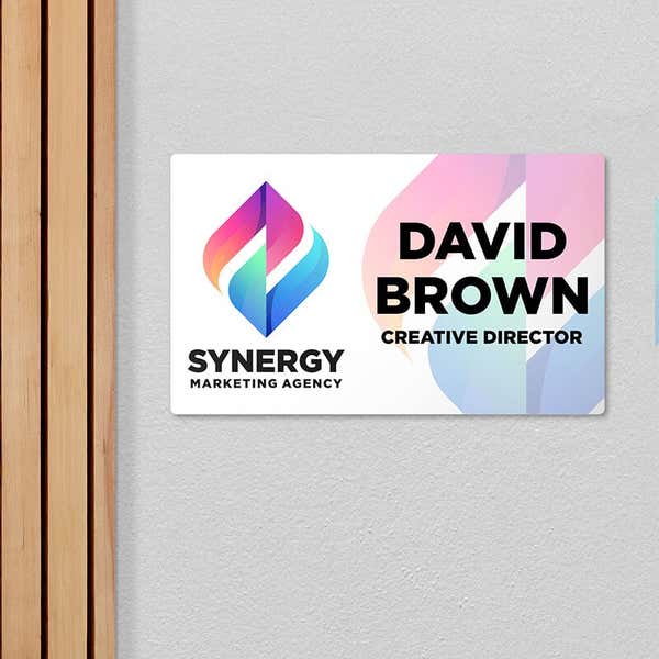 6" x 10" Custom Plastic sign for an Office