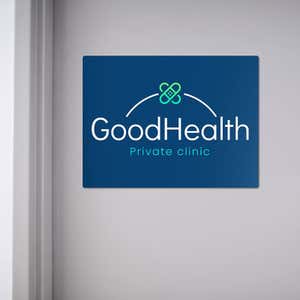 6" x 8" Custom Plastic Sign for a Clinic