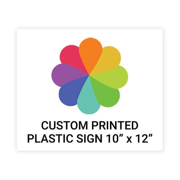 10"x12" Custom Plastic Sign, Full Color, Indoor/Outdoor (Horizontal)