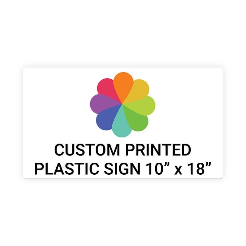 Color Sign Horizontal 10" x 18"