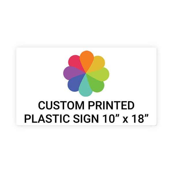 Color Sign Horizontal 10" x 18"