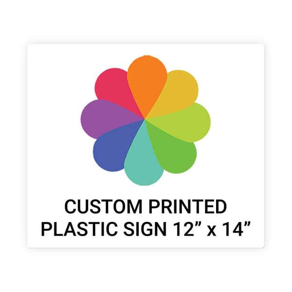 Color 12" x 14" Horizontal Sign