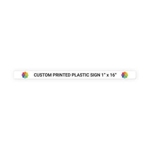 Color 1" x 16" Horizontal Sign