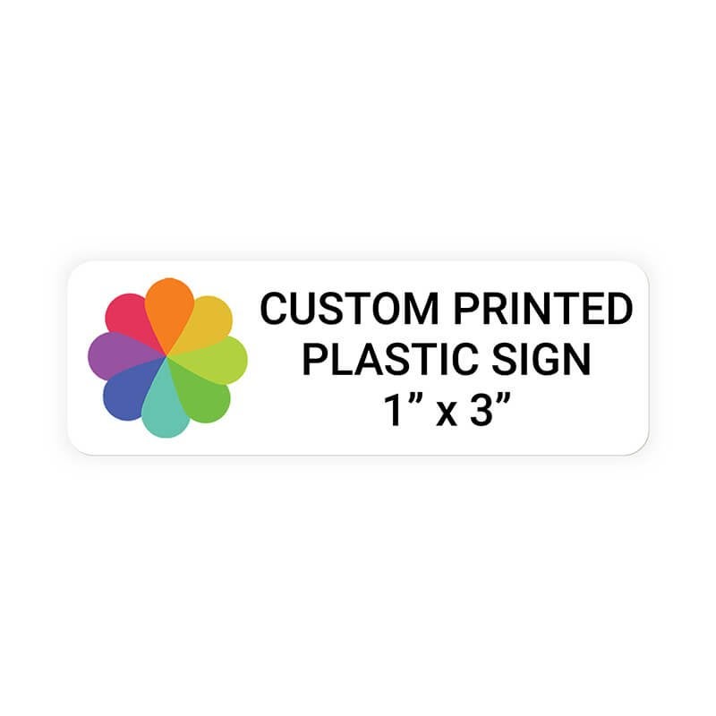 Color Sign Horizontal 1" x 3"