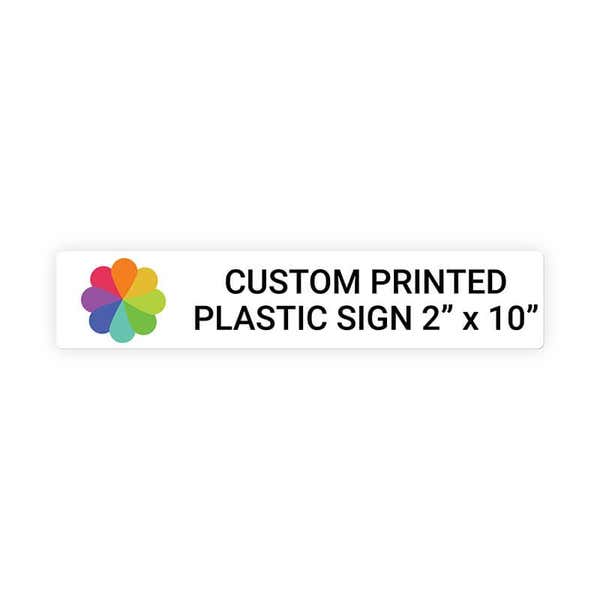 Color 2" x 10" Horizontal Sign
