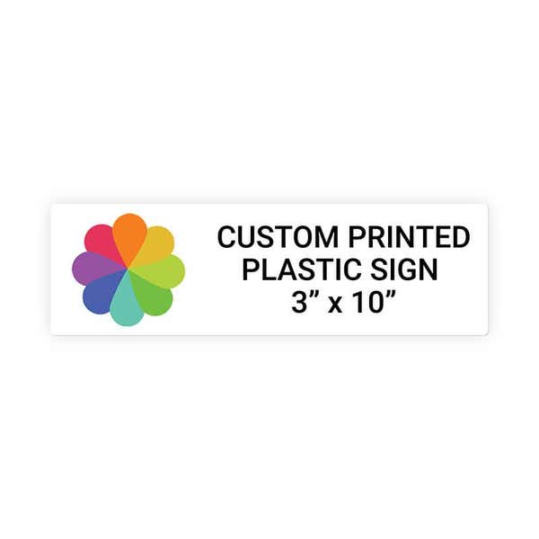 Color Sign Horizontal 3" x 10"
