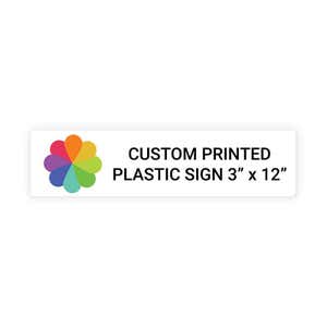 Color Sign Horizontal 3" x 12"