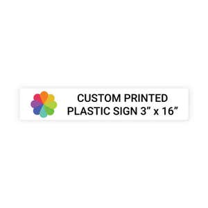 Color Sign Horizontal 3" x 16"