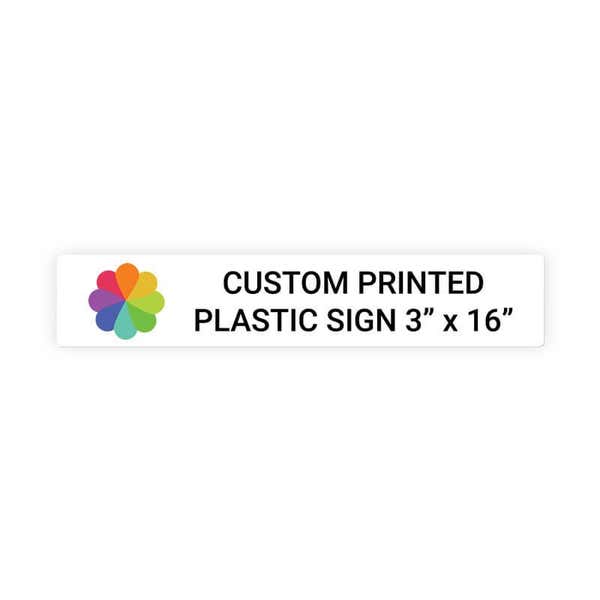 Color 3" x 16" Horizontal Sign